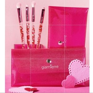New Glamierre Pink Luxe Glitter Brush Set